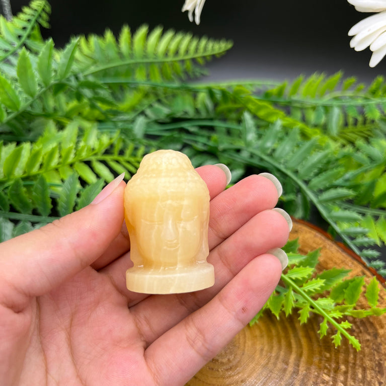 4CM Buddha Head Natural Crystal Carving