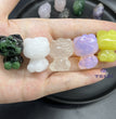 3CM Mini Sanrio Hello Kitty Carving Natural Crystal Stone Statue Figurine