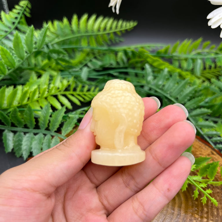 4CM Buddha Head Natural Crystal Carving