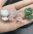 3CM Mini Sanrio Hello Kitty Carving Natural Crystal Stone Statue Figurine