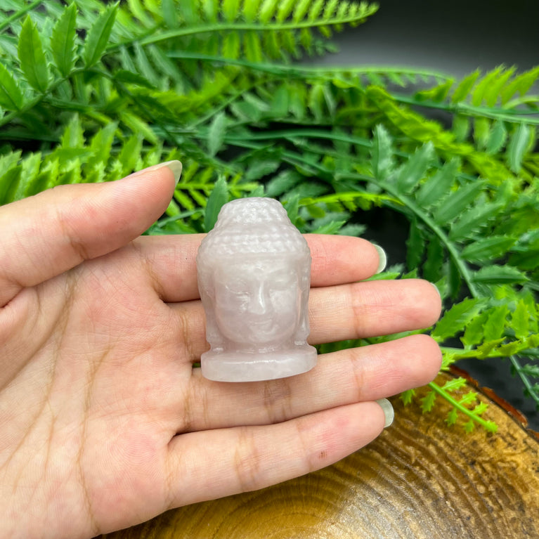 4CM Buddha Head Natural Crystal Carving