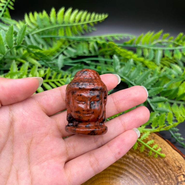 4CM Buddha Head Natural Crystal Carving