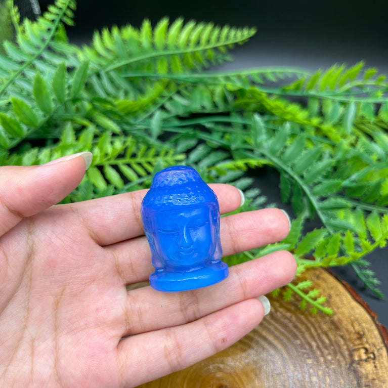 4CM Buddha Head Natural Crystal Carving