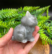 6/10CM Sitting Cat Natural Crystal Carving