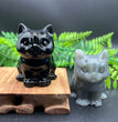 6/10CM Sitting Cat Natural Crystal Carving