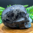 8CM Carribean Calcite Pyrite Skull Natural Crystal Carving