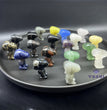 3CM Mini Snoopy Carving Natural Crystal Stone Statue Figurine