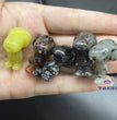 3CM Mini Snoopy Carving Natural Crystal Stone Statue Figurine