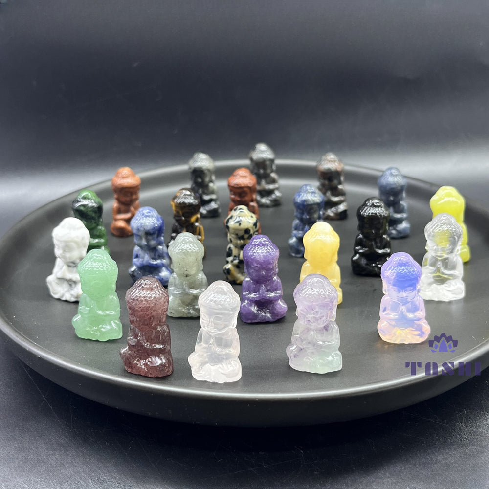 Baby Buddha Mini Crystal Carving