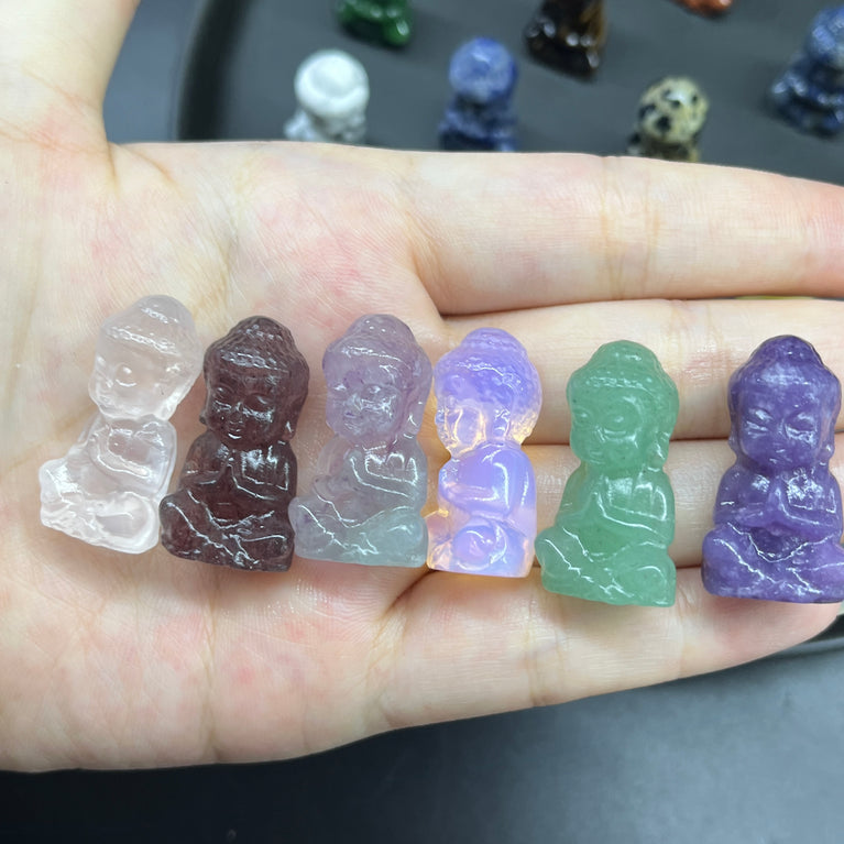 Baby Buddha Mini Crystal Carving