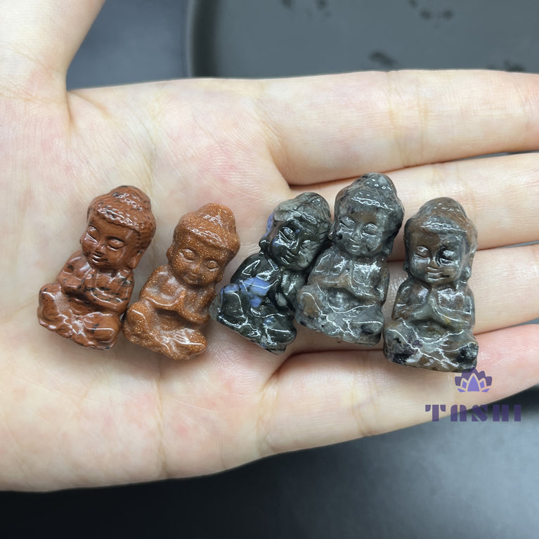 Baby Buddha Mini Crystal Carving