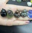 3CM Mini Sleeping Cat Carving Natural Crystal Stone Statue Figurine