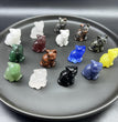 3CM Mini Sitting Cat Carving Natural Crystal Stone Statue Figurine