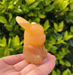 6CM Yellow Calcite Pikachu Pokemon Series Natural Crystal Carving