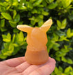 6CM Yellow Calcite Pikachu Pokemon Series Natural Crystal Carving