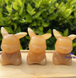 6CM Yellow Calcite Pikachu Pokemon Series Natural Crystal Carving