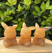 6CM Yellow Calcite Pikachu Pokemon Series Natural Crystal Carving