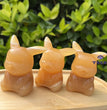 6CM Yellow Calcite Pikachu Pokemon Series Natural Crystal Carving