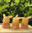 6CM Yellow Calcite Pikachu Pokemon Series Natural Crystal Carving