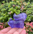 6CM Fluorite Cheshire Cat Alice in Wonderland Natural Crystal Carving