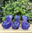 6CM Fluorite Cheshire Cat Alice in Wonderland Natural Crystal Carving