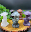 6CM Cat Sitting under Mushroom Carving Natural Crystal Statue