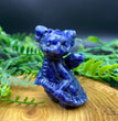 6CM Cute Dragon Holding Tail Carving Natural Crystal Statue