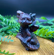 6CM Cute Dragon Holding Tail Carving Natural Crystal Statue