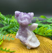 6CM Cute Dragon Holding Tail Carving Natural Crystal Statue