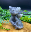 6CM Cute Dragon Holding Tail Carving Natural Crystal Statue