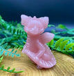 6CM Cute Dragon Holding Tail Carving Natural Crystal Statue