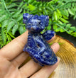 6CM Cute Dragon Holding Tail Carving Natural Crystal Statue