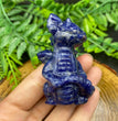 6CM Cute Dragon Holding Tail Carving Natural Crystal Statue