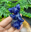 6CM Cute Dragon Holding Tail Carving Natural Crystal Statue