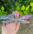 14CM Aura Tourmaline Dragonfly Natural Crystal Healing Stone Home Decoration