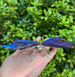 14CM Aura Tourmaline Dragonfly Natural Crystal Healing Stone Home Decoration