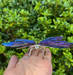 14CM Aura Tourmaline Dragonfly Natural Crystal Healing Stone Home Decoration