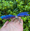 14CM Aura Tourmaline Dragonfly Natural Crystal Healing Stone Home Decoration