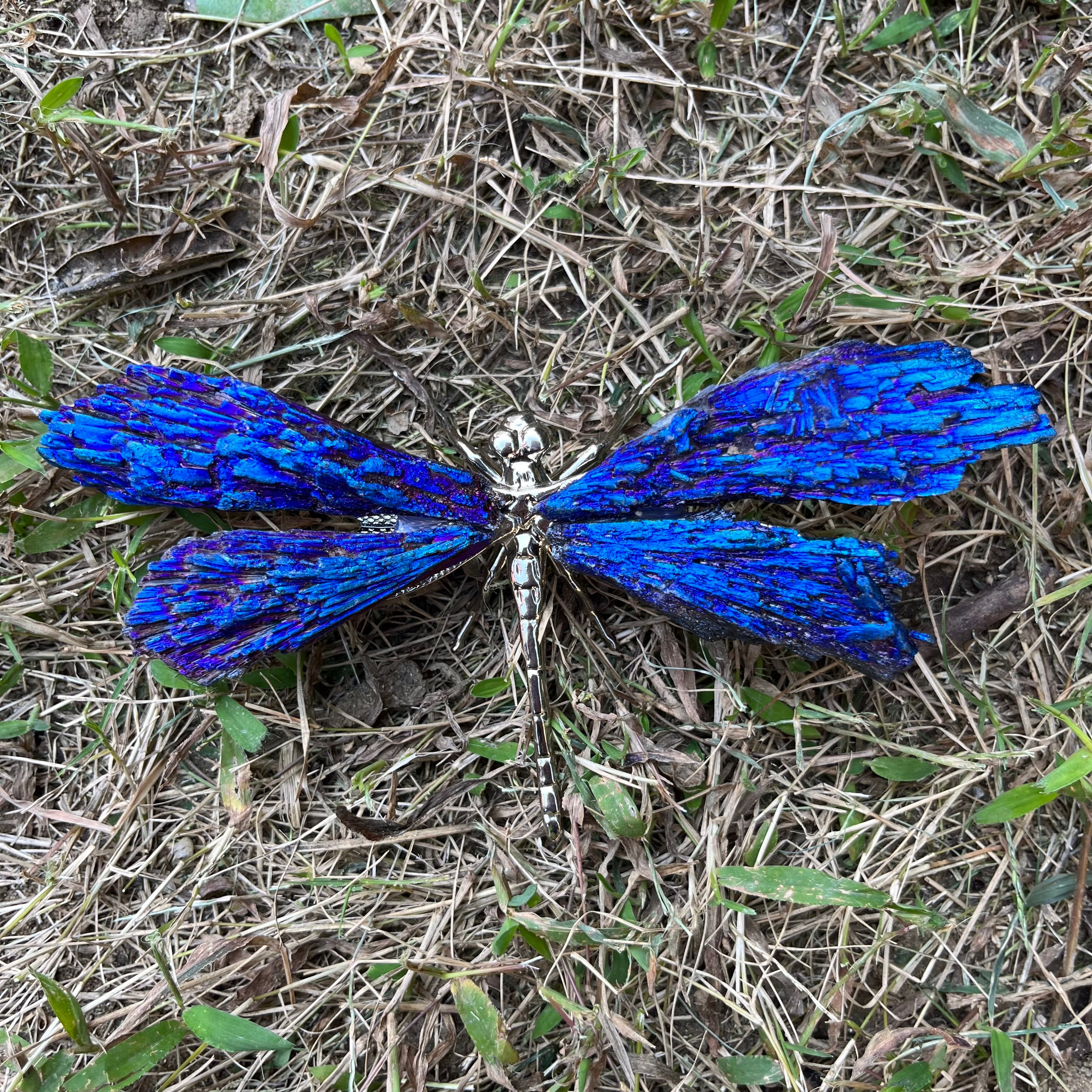 14CM Aura Tourmaline Dragonfly
