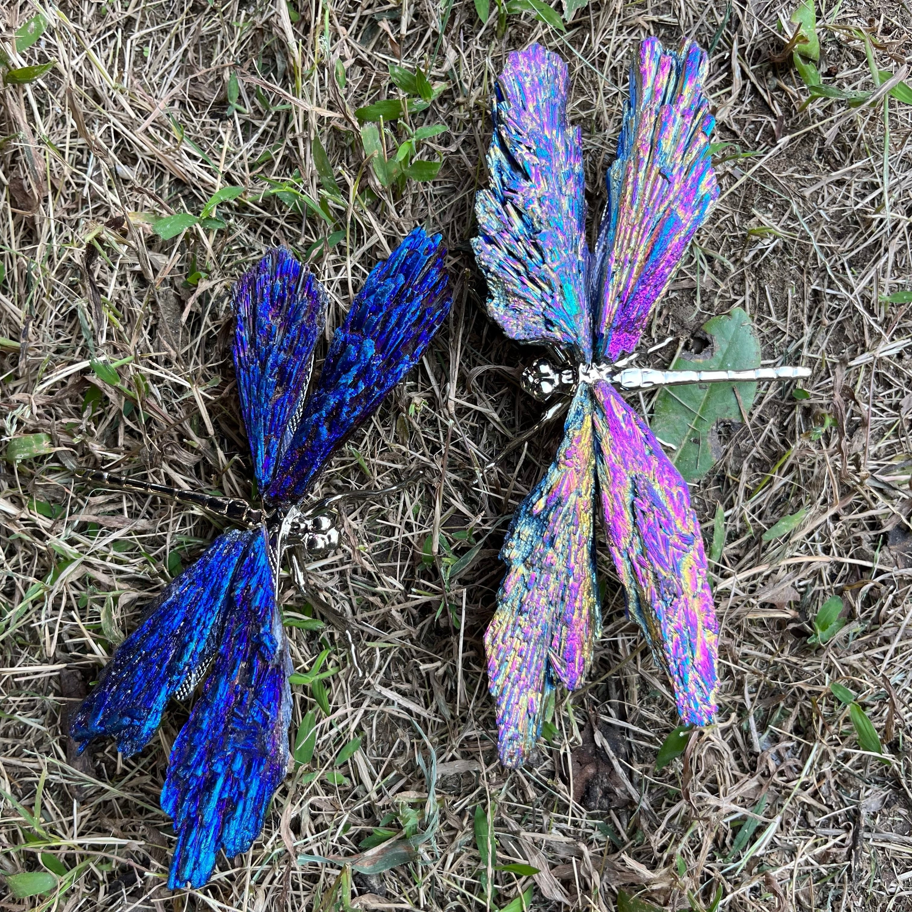 14CM Aura Tourmaline Dragonfly