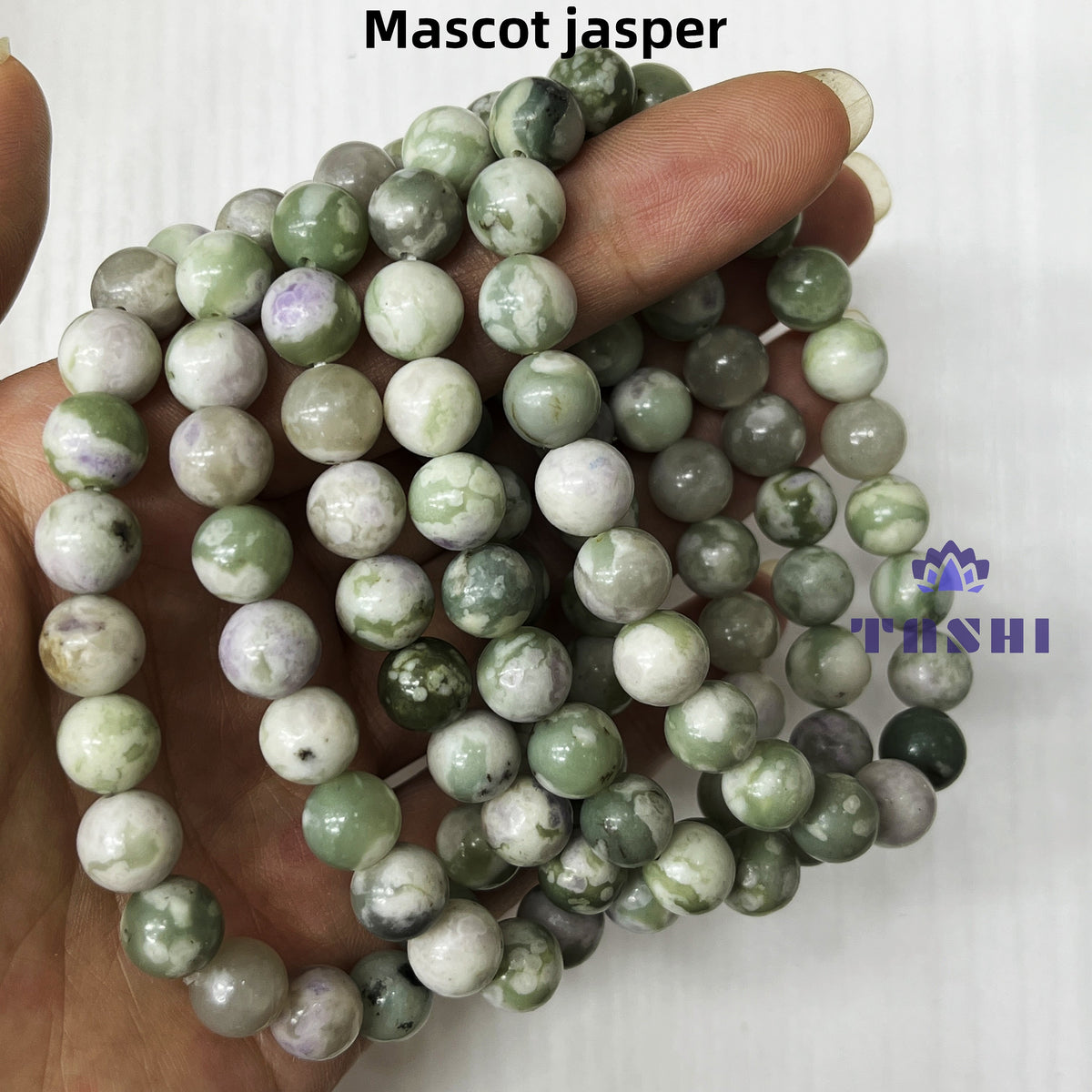 8mm Mascot Jasper Obsidian Bracelets Round Beaded Bracelets Stretch Beads