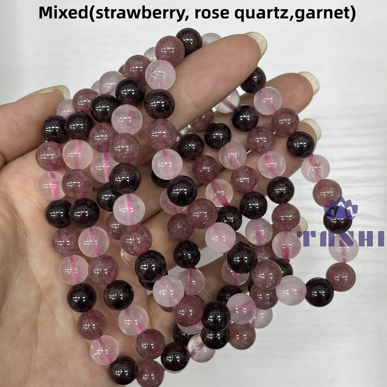 8MM 3$ Bracelets Group Natural Crystal Jewelry