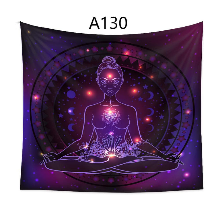 A102-A133 Tapestry Chakra Meditation Yoga  Decoration