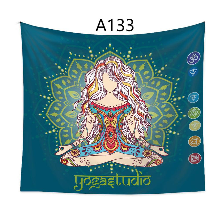 A102-A133 Tapestry Chakra Meditation Yoga  Decoration