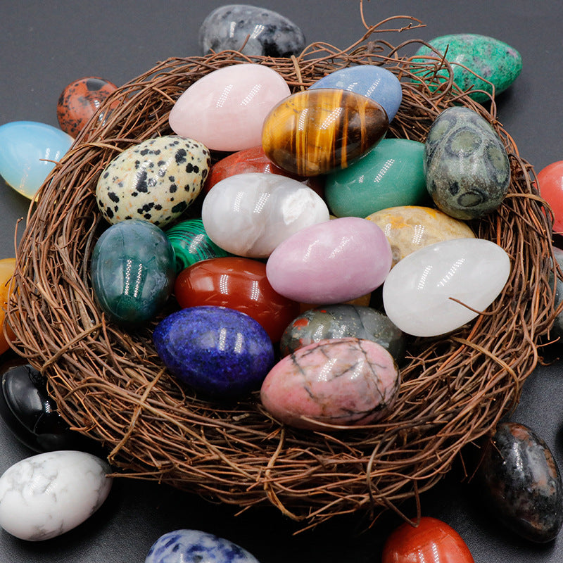 3CM Natural Stone Crystal Mini Eggs Small Easter Eggs