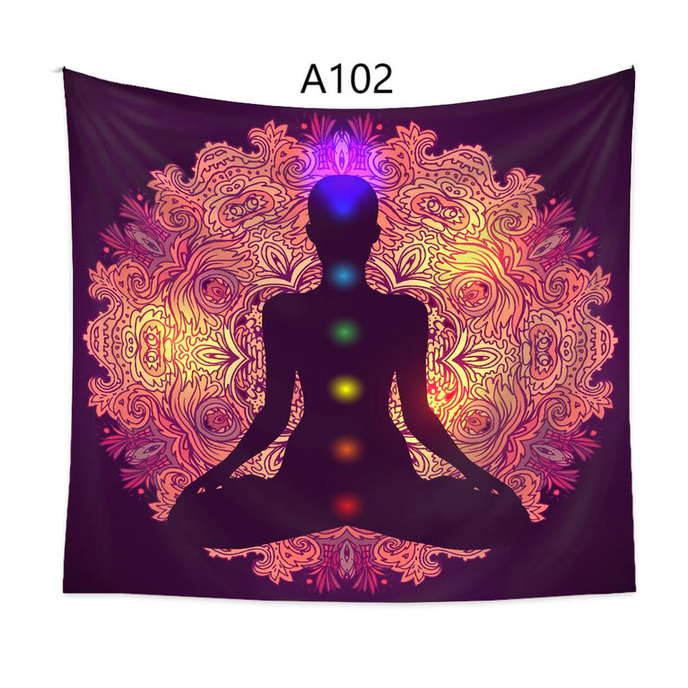 A102-A133 Tapestry Chakra Meditation Yoga  Decoration