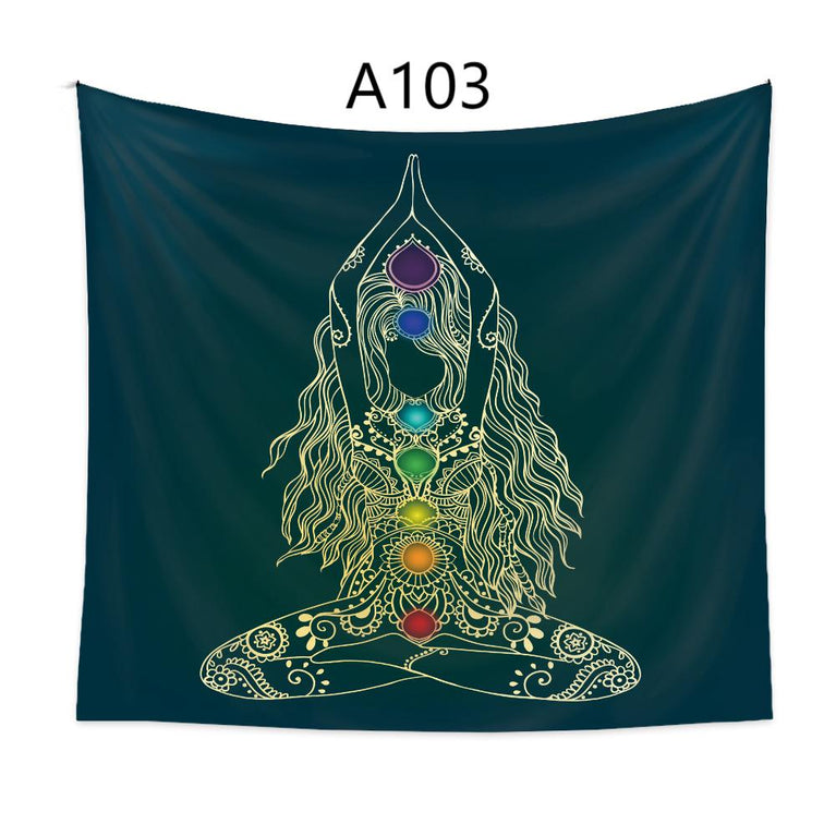 A102-A133 Tapestry Chakra Meditation Yoga  Decoration