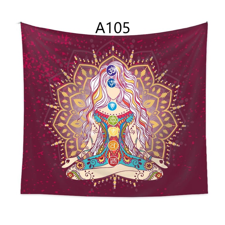 A102-A133 Tapestry Chakra Meditation Yoga  Decoration