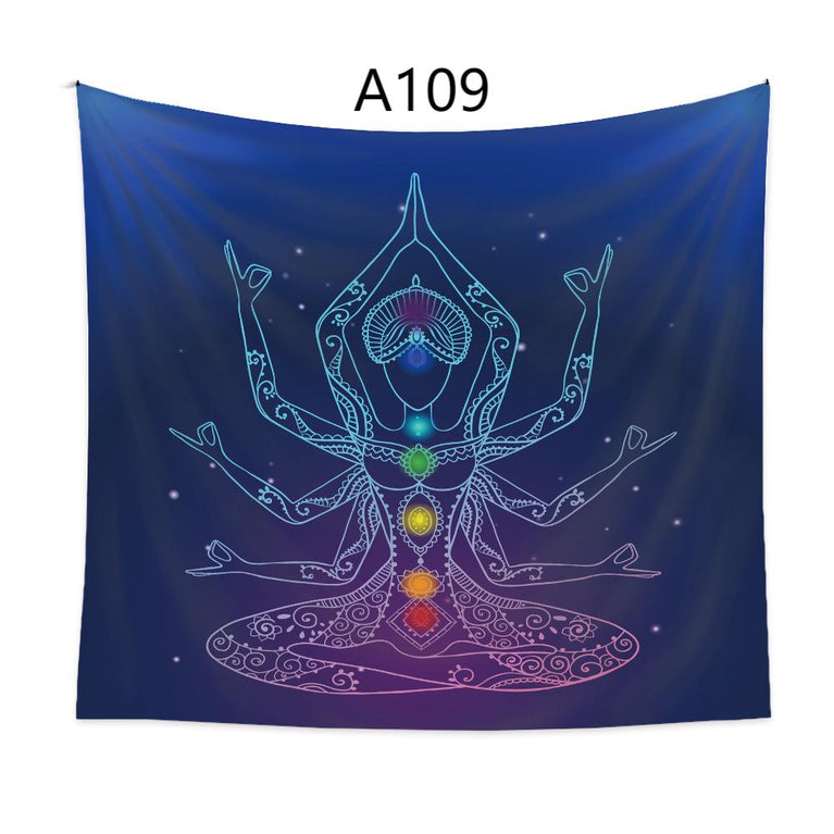 A102-A133 Tapestry Chakra Meditation Yoga  Decoration