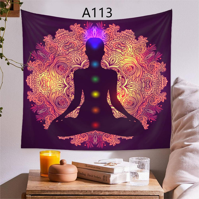 A102-A133 Tapestry Chakra Meditation Yoga  Decoration